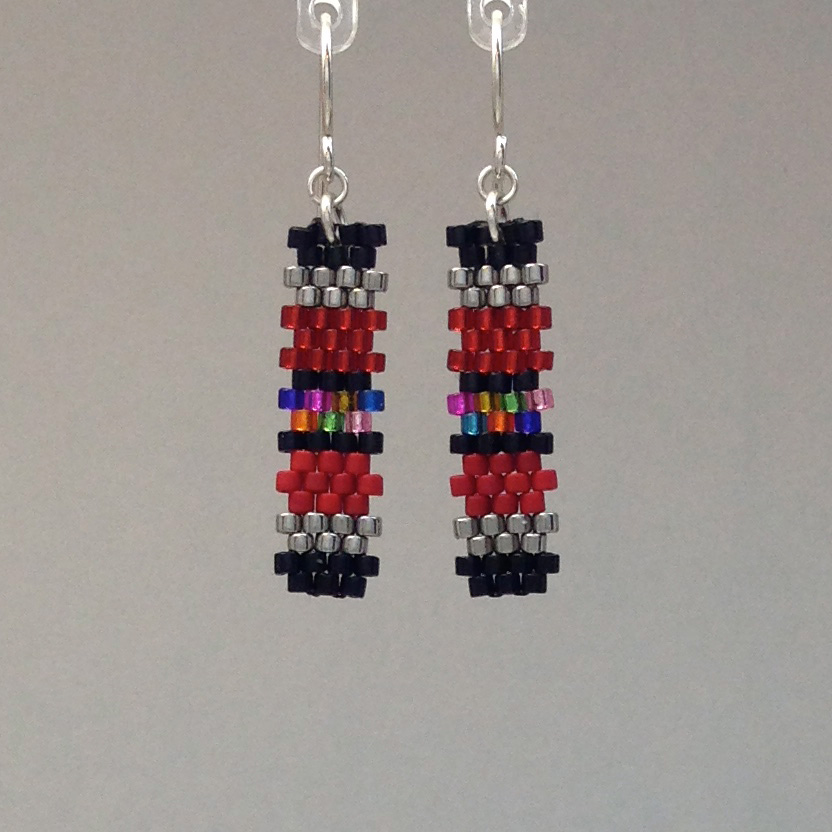 Medium Earring Red/DullRed